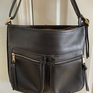 Coach Black Leather Shoulder/Cross Body Bag